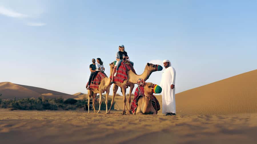Dubai: Heritage Camel Desert Safari with Traditional Dinner - Sunset falconry adds a real sense of place