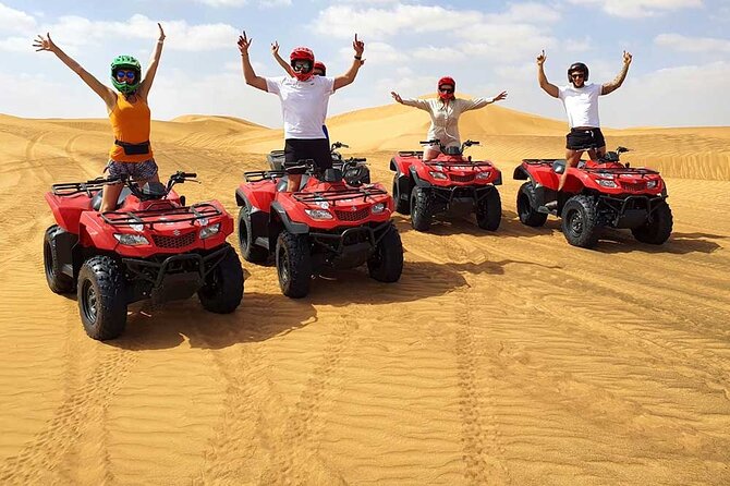 Dubai: Jeep Desert Safari, Camel Ride, and Quad Bike Tour - Red dunes, dune bashing, and the first burst of speed