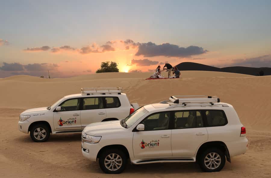 Dubai: Morning Desert Safari with Camel Ride & Sandboarding - Pickup from Dubai and the drive to Lahbab