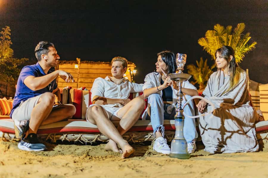 Dubai: Overnight Safari, Dinner, Stargazing & Al Khayma Camp - Al Khayma Camp, coffee, camels, and falcons