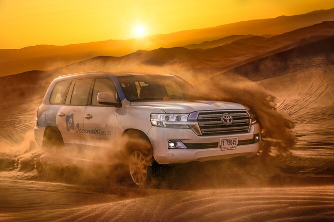 Dubai Premium Red Dunes Safari, Camels & 5<em> BBQ at Al Khayma camp – Key Points To Know Before You Book’ /></p>
<ul>
<li><strong>Red dunes in Lahbab:</strong> The sand around Lahbab gives you stronger color and more dramatic slopes than a short desert stop near Dubai.</li>
<li><strong>A full seven-hour outing:</strong> Expect roughly one hour each way for transport, desert activities, and a long evening at Al Khayma Camp.</li>
<li><strong>Dune bashing is included:</strong> The 4WD ride lasts about 30 to 45 minutes and can be vigorous.</li>
<li><strong>A polished camp experience:</strong> Arabic coffee, sweets, dates, camel rides, falcon photos, henna, clothing, shisha, dinner, and shows are all part of the program.</li>
<li><strong>Quad biking costs extra:</strong> ATV rides are available only with selected options or by request, and you take responsibility for that activity.</li>
<li><strong>Timing changes the evening:</strong> The 11:30 AM option includes lunch but does not include the fire show or stargazing.</li>
</ul>
<h2>Why Lahbab’s Red Dunes Make This Safari Special</h2>
<p><img width="669" height="446" decoding="async" src=