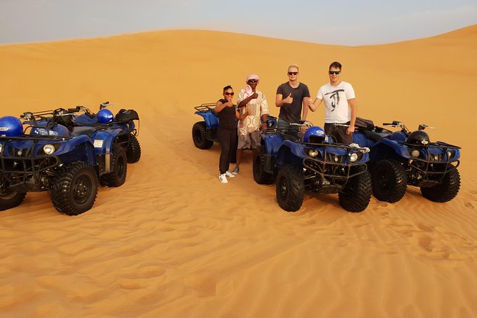 Dubai: Quad Bike Safari, Camels, & Camp with BBQ Dinner - A full desert outing for about $36
