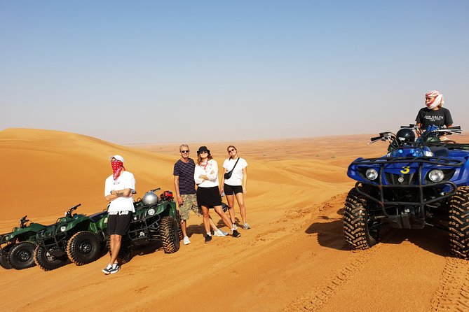 Dubai: Quad Bike Safari, Camels, & Camp with BBQ Dinner - The five-minute camel stop
