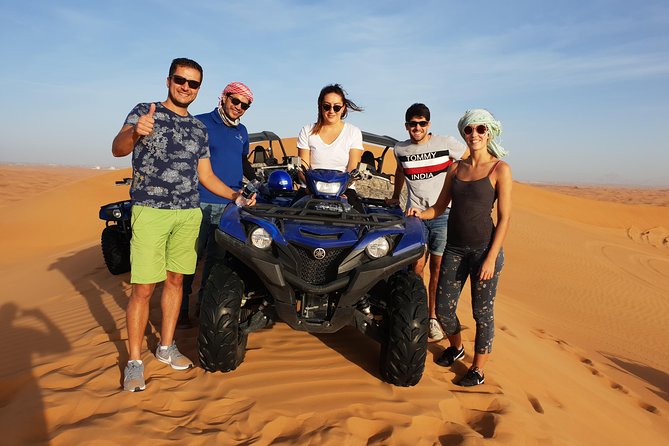 Dubai: Quad Bike Safari, Camels, & Camp with BBQ Dinner - Belly dancing and tanoura performances