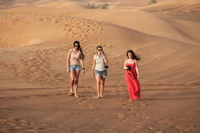 Dubai Red Dunes Desert Safari : Sandboarding, BBQ & Live Shows - Sandboarding and a short camel ride