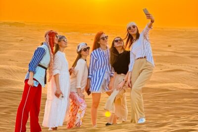 Dubai Sunset Red Dune Desert Safari, Sandboarding and Camel Ride