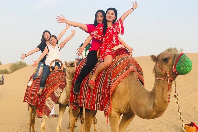 Evening Desert Safari Camel Ride Dinner Live Shows in Abu Dhabi - Sunset time in the Abu Dhabi desert
