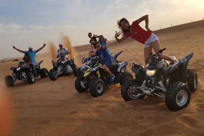 Evening Red Dunes Safari with Quad Biking, BBQ Dinner & LiveShows - Dune bashing in a 4x4