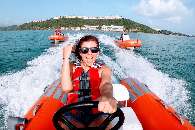 Fajardo Mini Boat Snorkel Safari - Taking the wheel from Marina Puerto Chico