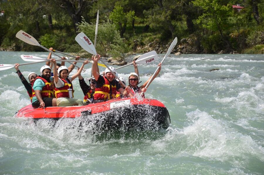 From Belek: Fully Combo Zipline, Quad Safari, Rafting, Lunch - A very short zipline above the trees