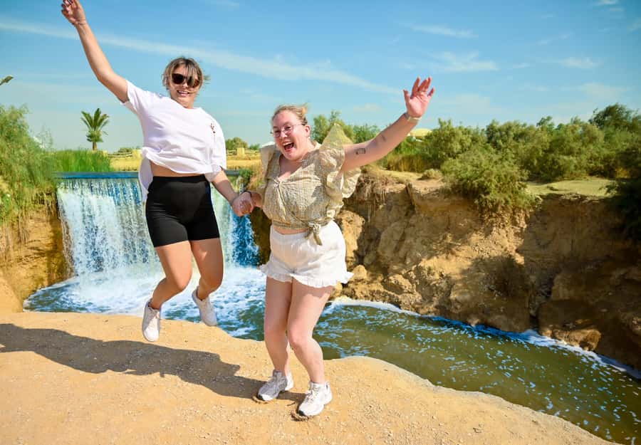 From Cairo: Desert Safari, Camel Ride, Magic Lake, & Lunch - Wadi El Rayan brings together water, sand, and animals