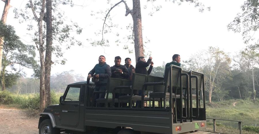 From Chitwan : Jeep Safari,Canoeing,Forest walk Day Tour - The three-hour jeep safari through Chitwan