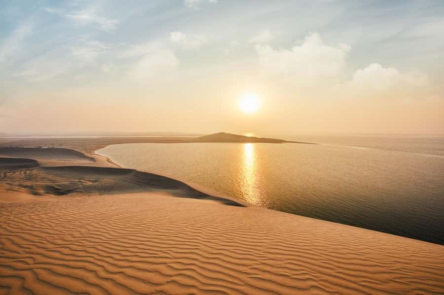 From Doha: Sunrise or Sunset Safari with Sand Boarding - Sea Line Beach and the camel camp