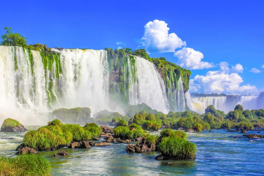 From Foz do Iguazu: Brazil Iguazu Falls & Macuco Safari Boat - The Brazilian side gives you the big picture