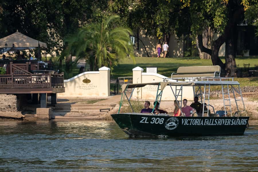 From Livingstone: Victoria Falls River Safari - Slowing down around the islands