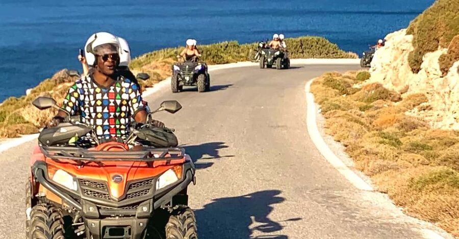 From Platanias: Quad safari with Hotel transfer - The mountain climb and first off-road sections