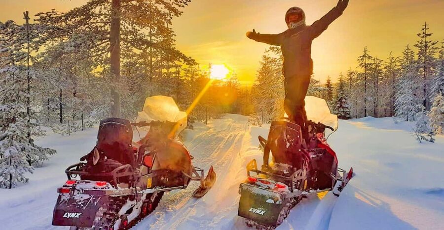 From Rovaniemi: Snowmobile Safari into Arctic Wilderness - Riding out from Rovaniemi into the Arctic cold