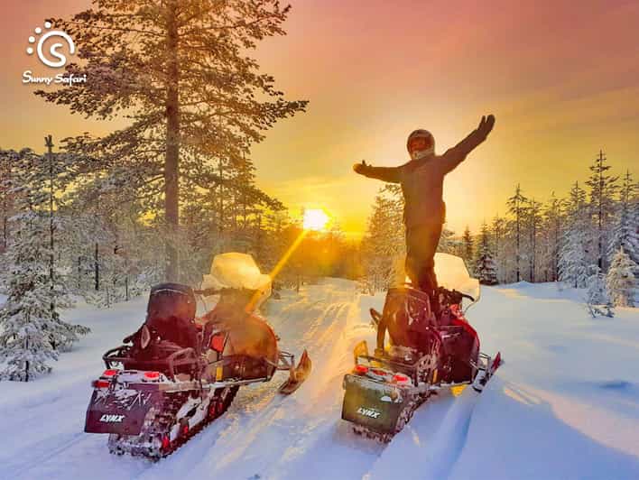 From Rovaniemi: Snowmobile Safari into Arctic Wilderness - Forest trails, white plains, and photo stops