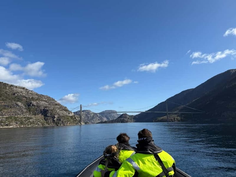 From Stavanger: Lysefjorden & Pulpit Rock Safari by RIB - The first high-speed run into Lysefjord
