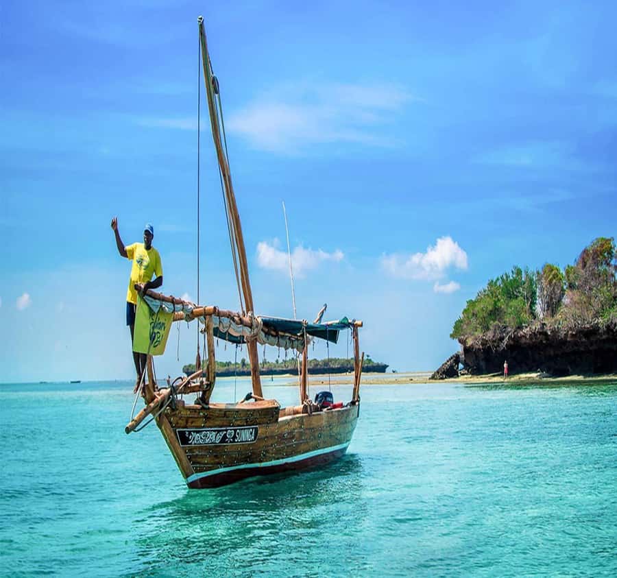 From Zanzibar: Safari Blue Snorkeling Trip with Lunch - The sandbank stop and open-water swimming