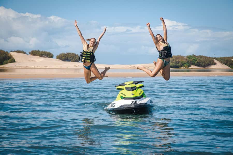 Gold Coast: 1-hour Jet-Ski Safari -No Slow Zones + Free Pics - Riding the Seadoo GTS along South Stradbroke