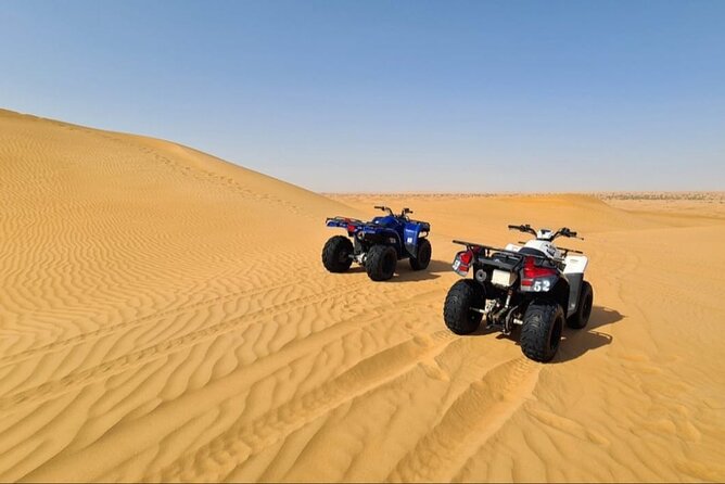 Guided Desert Safari with Dinner and Quad Biking in Dubai - Leaving Dubai for Lahbab’s red dunes