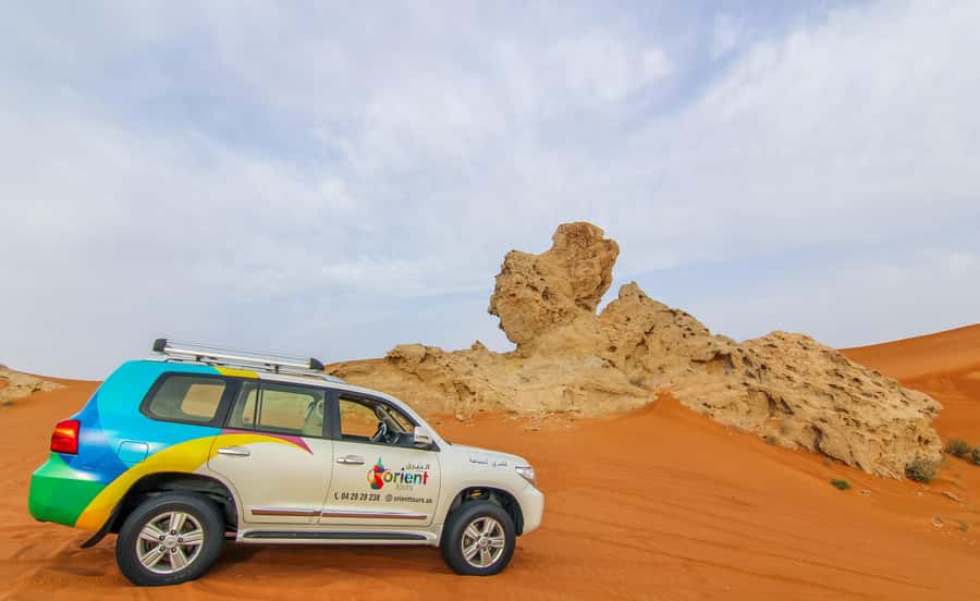Hatta Safari & Honey Bee Garden Visit - Sandboarding near Fossil Rock