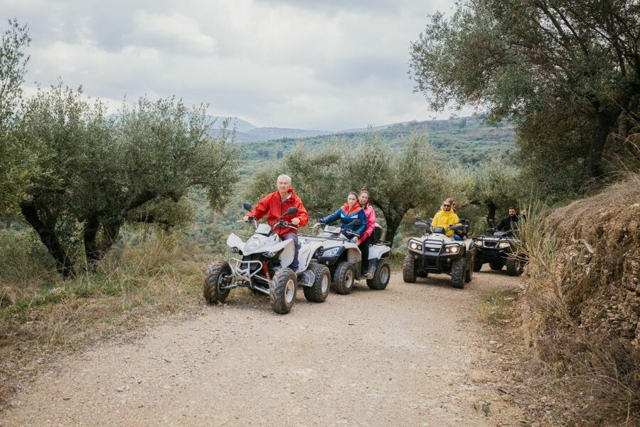 Hersonissos: ATV Quad Bike Safari in the Mountains of Crete - Riverbeds, fruit gardens, and the road to Potamies