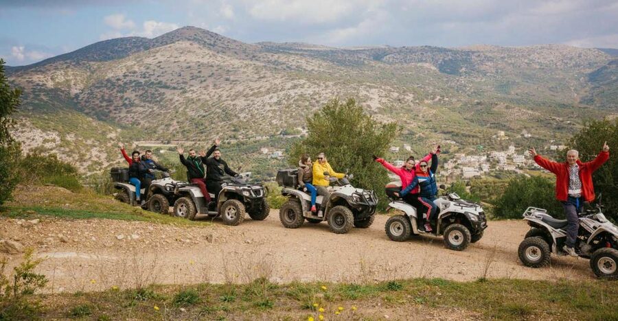 Hersonissos: ATV Quad Bike Safari in the Mountains of Crete - A local tavern meal, not just a roadside snack