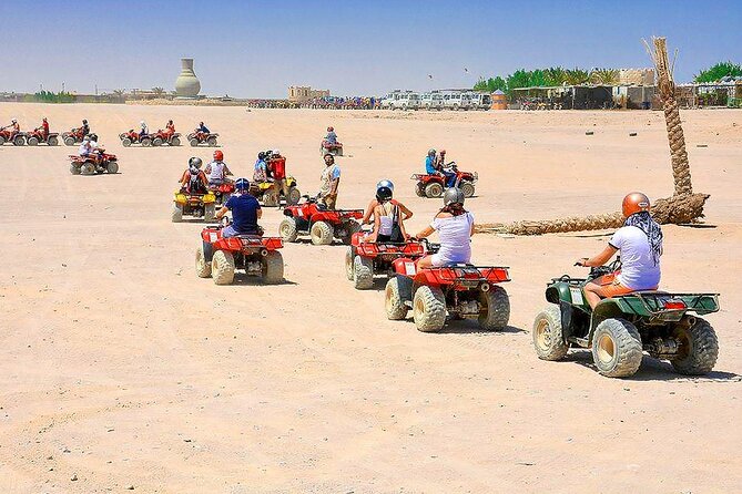 Hurghada Desert Safari Experience, ATV Quad, Camel Ride & Dinner - Jeep ride to the Bedouin village