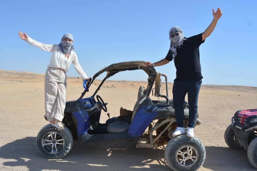 Hurghada: Quad and Buggy Safari with Dinner and Show - Sunset from the rooftop