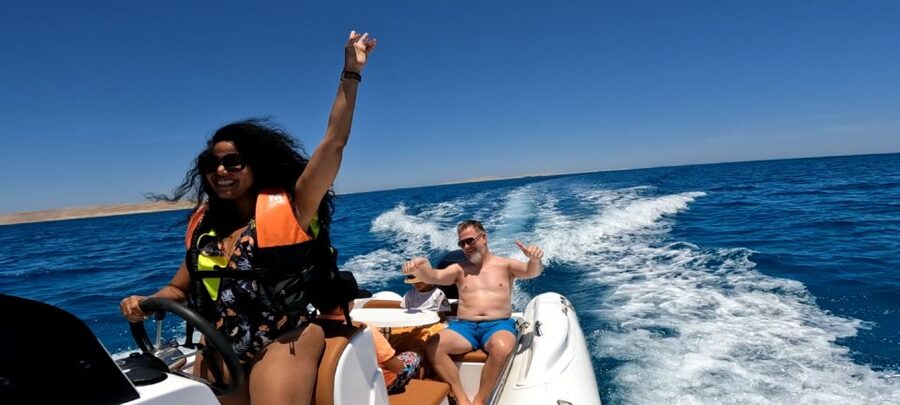 Hurghada: Safari ATV Quad & Speedboat to Orange bay island - Bedouin tea and a short camel ride