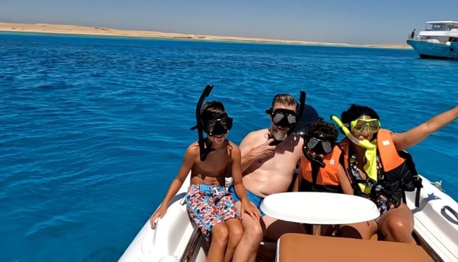 Hurghada: Safari ATV Quad & Speedboat to Orange bay island - Speedboat across the Red Sea