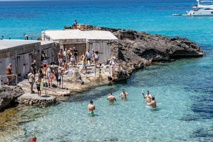 Ibiza Safari Private – Hidden Beaches, Caves & Snorkeling - Swimming and snorkeling at Es Calonet