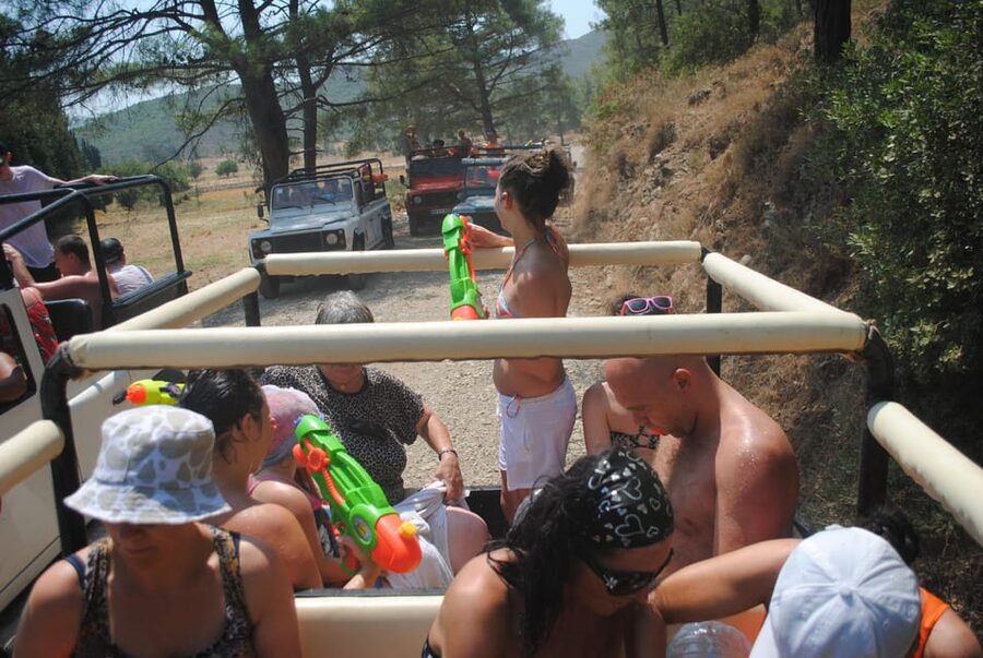 Icmeler Jeep Safari, Lunch, Water Fight, Colour & Foam Party - The water fight, colour and foam party