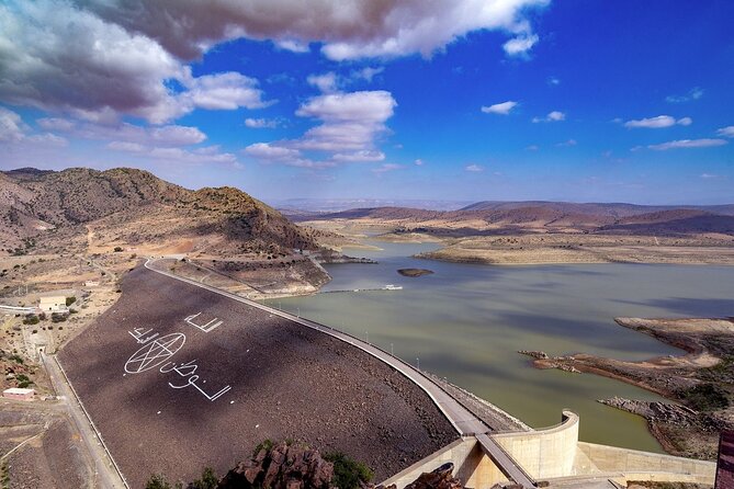 Jeep 4x4 Safari Atlantic Ocean & Desert Dunes with Berber Lunch - The Youssef Ben Tachfine dam and changing scenery