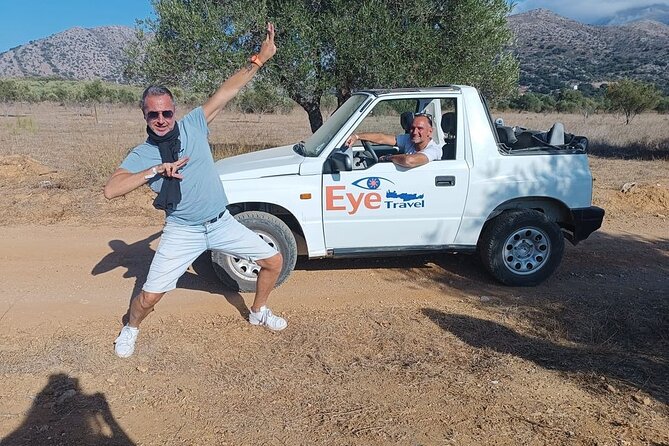Jeep Safari 4x4 Crete real off road mountain tracks with Lunch from Hersonissos - Kalo Chorio, coffee, and a slower village hour