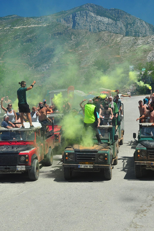 Jeep Safari-Lunch-Boat-Canyon-Waterfall-Foam,Water Party - Green Canyon and the road into Oymapınar