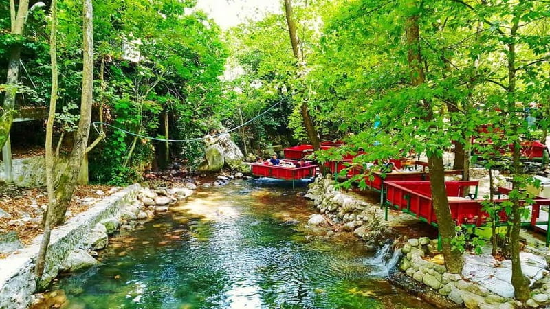 Kemer: Jeep Safari to Olympos Beach & the Flames of Chimaera - Dinner beside the water in Ulupınar