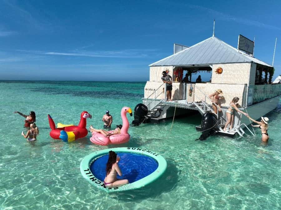 Key West: Sandbar Safari Tiki Cruise - Leaving Key West on the Lazy Lady