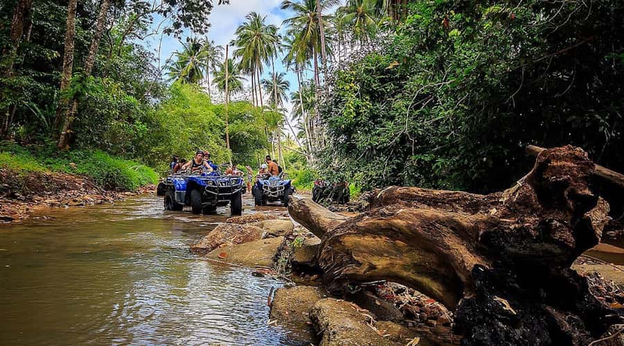 Koh Samui: ATV Quad Bike Safari Tour - The two-hour route: more riding and the seasonal waterfall