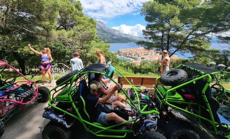 Korcula: Buggy Safari with Local Food and Wine Tasting - The homemade feast at the family home