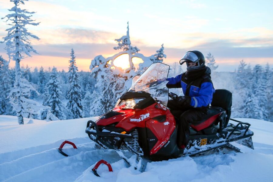 Levi: Snowmobile Safari for Adults - Getting ready for the snowmobile