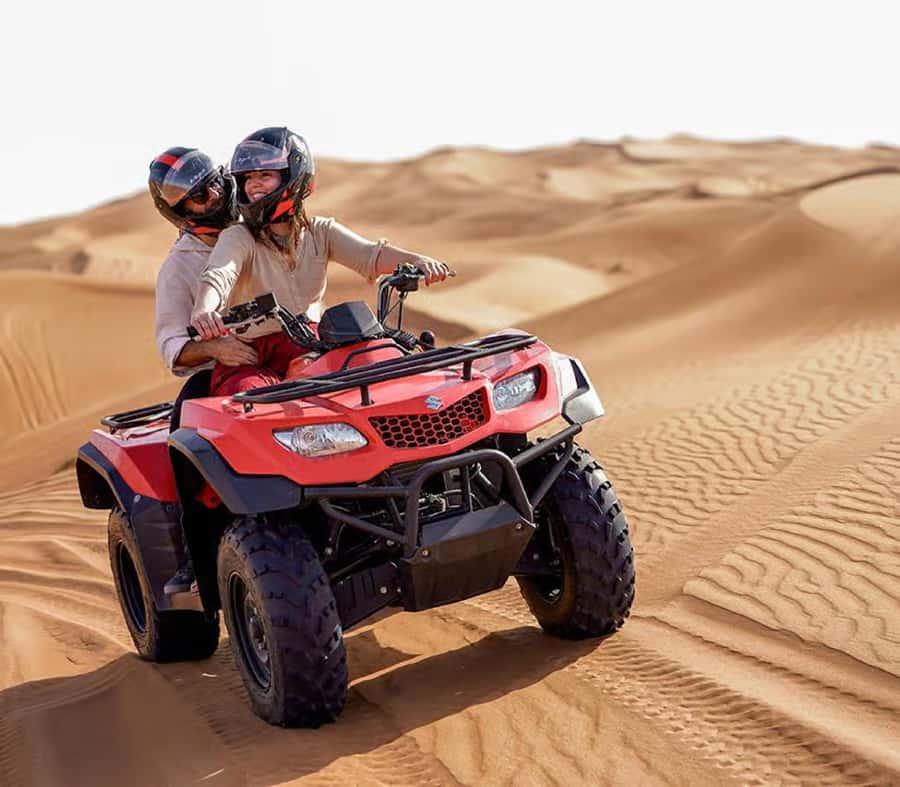 Luxury Dubai Desert Safari, BBQ, Camel Ride, Quad Bike, Show - Morning, evening, or dinner-only plans