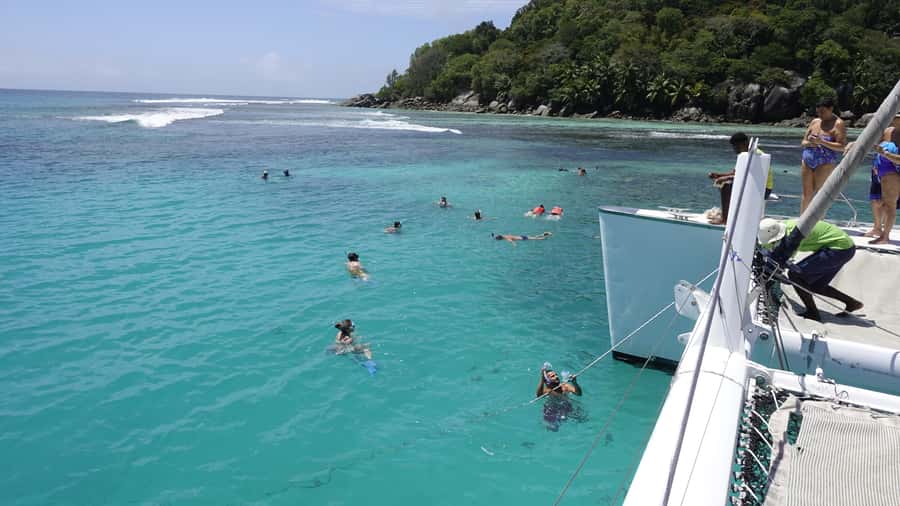 Mahe: St.Anne Marine National Park Reef Safari with Lunch - The return cruise and the real value of $148