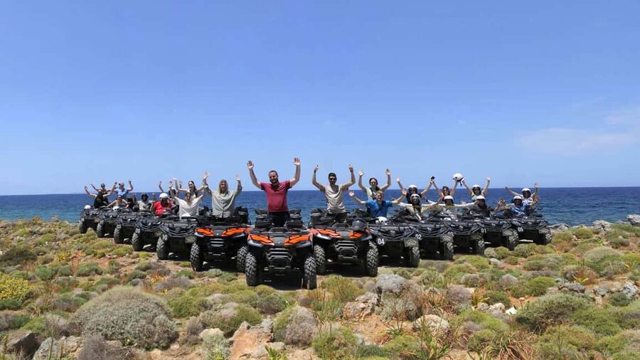 Malia: Off-Road Quad Safari Tour with Lunch and Transfers - Forest pause and mountain views near Vrachasi
