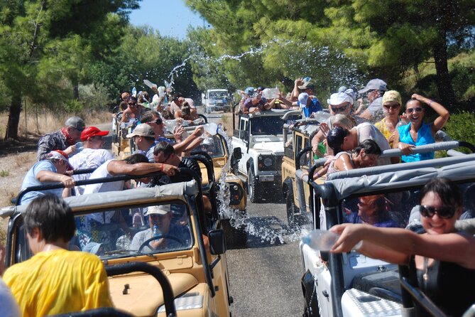 Marmaris Jeep Safari Tour With Waterfall and Water Fights - A mid-morning stop with showers and a pool
