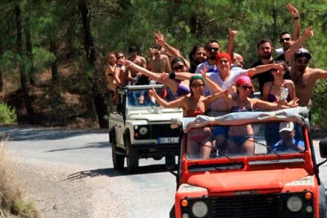 Marmaris Jeep Safari Tour With Waterfall and Water Fights - Turgut Waterfall: cool water and slippery paths