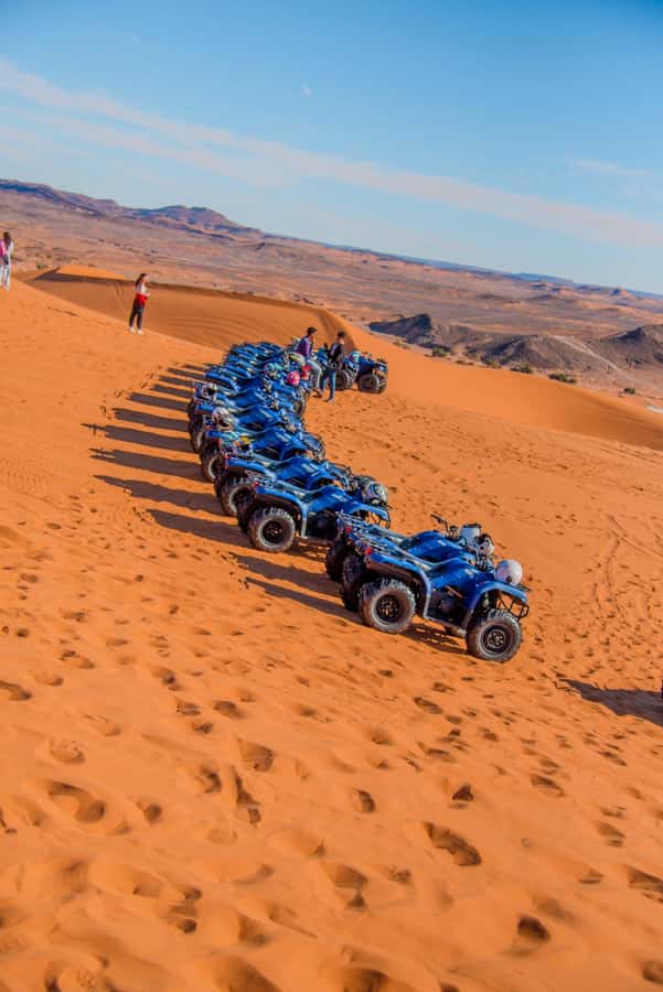 Merzouga : Adventure Quad Bike Safari, & Sandboarding - Safety briefing, helmet, and first ride