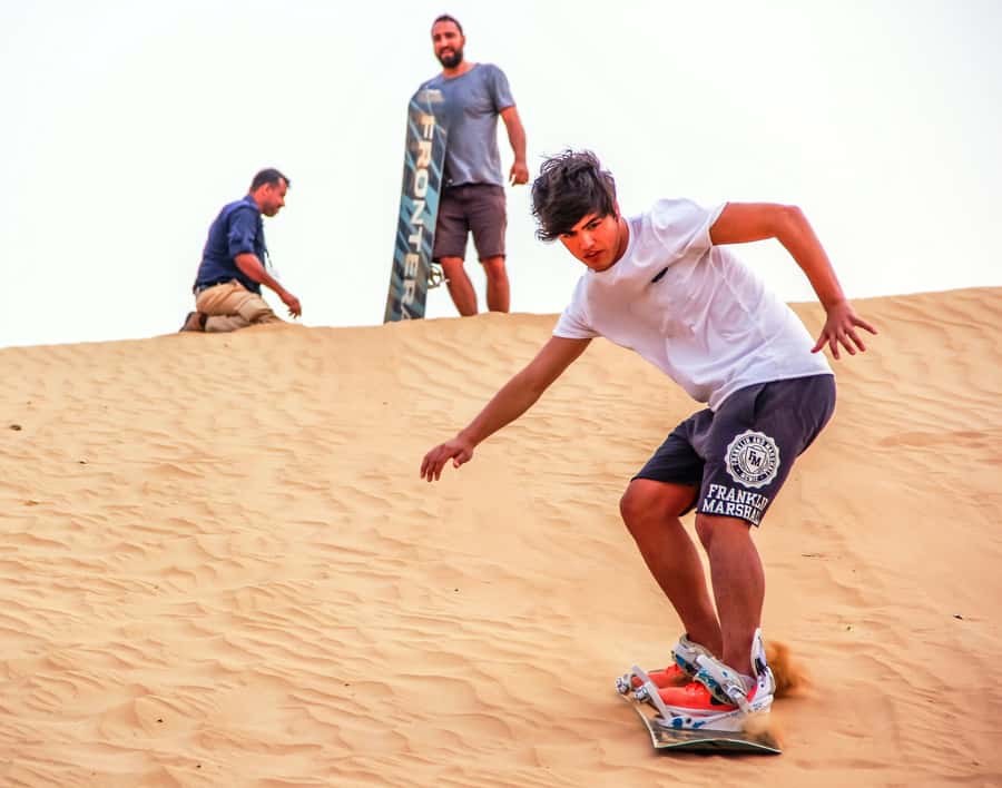 Mleiha Desert Safari with Sandboarding, Stargazing & Dinner - Sandboarding on the Mleiha dunes
